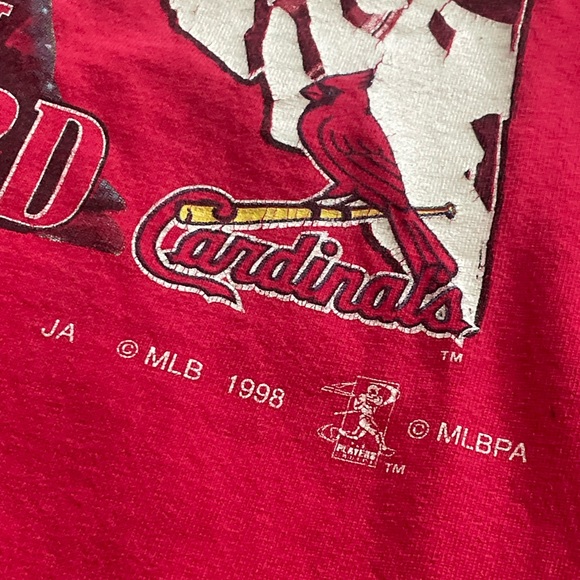 VINTAGE 1998 Mark McGwire “Smashing the record” single stitch tee - Picture 2 of 3